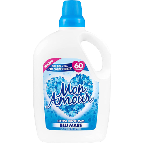 MON AMOUR SOFTENER CONCENTRATED BLU MARE 60 WASHES 3 LT (4 in a box)