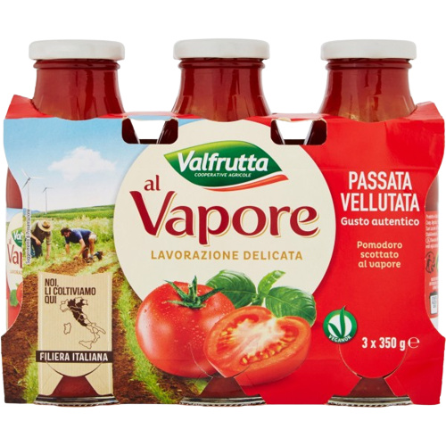 VALFRUTTA PASSATA DI POMODORO VELLUTATA 350 GR X3 (4 in a box)