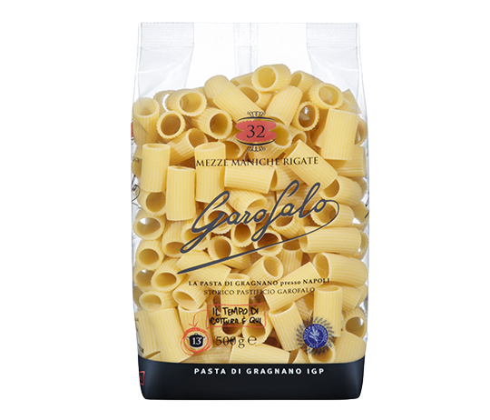 GAROFALO PASTA DI GRAGNANO IGP MEZZE MANICHE RIGATE N.32 500 GR (16 in a box)