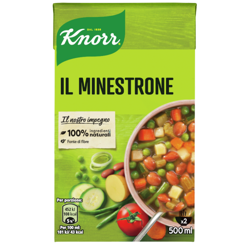 KNORR SOUP MINESTRONE TRADITIONAL BRICK 500 ML (12 in a box)