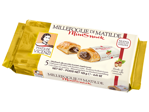 VICENZI MILLEFOGLIE D'ITALIA CREAM HAZELNUT X5 125 GR (16 IN A BOX)