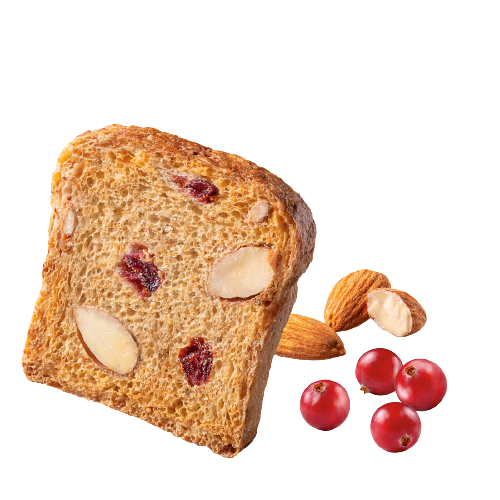 MULINO BIANCO WHOLEMEAL MINIFETTE INTEGRALI MIRTILLI ROSSI E MANDORLE 90 GR (10 in a box)