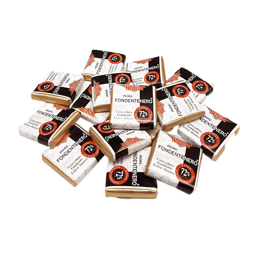 NOVI PRALINES MINI FONDENTENERO EXTRA DARK 72% 160 GR (10 in a box)