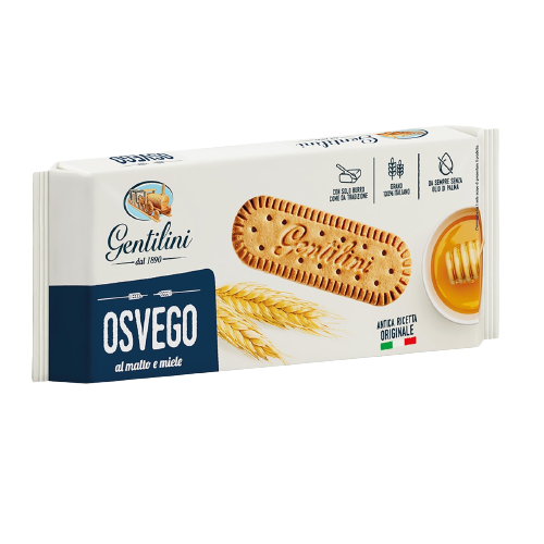 GENTILINI BISCOTTI OSVEGO CLASSIC MALT AND HONEY 250 GR (14 in a box)