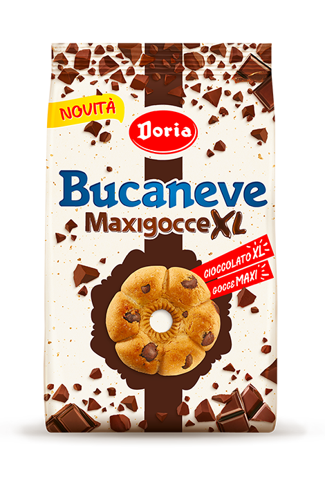 DORIA BISCOTTI BUCANEVE GOCCE CIOCCOLATO 300 GR (12 in a box)