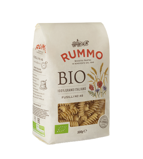 RUMMO ORGANIC PASTA DI SEMOLA BIO FUSILLI N.48 500 GR (16 in a box)