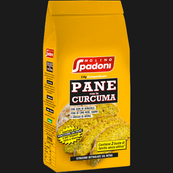 SPADONI FLOURS PREPARATO PER PANE ALLA CURCUMA 1 KG (10 in a box)
