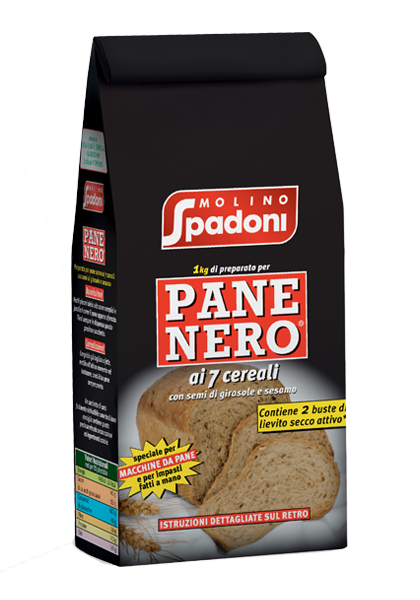 SPADONI FLOURS PER PANE NERO AI 7 CEREALI 1 KG (10 in a box)