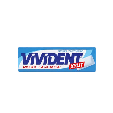VIVIDENT CHEWING GUM XYLIT SPEARMIT SUGAR FREE STICK 58 GR (40 in a box)