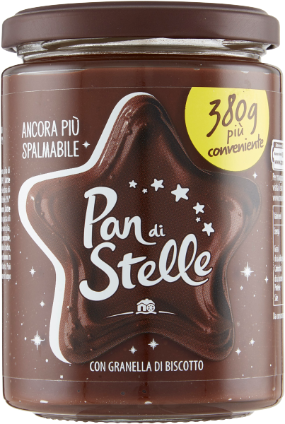 MULINO BIANCO PAN DI STELLE SPREAD CREAM JAR 380 GR (10 in a box)