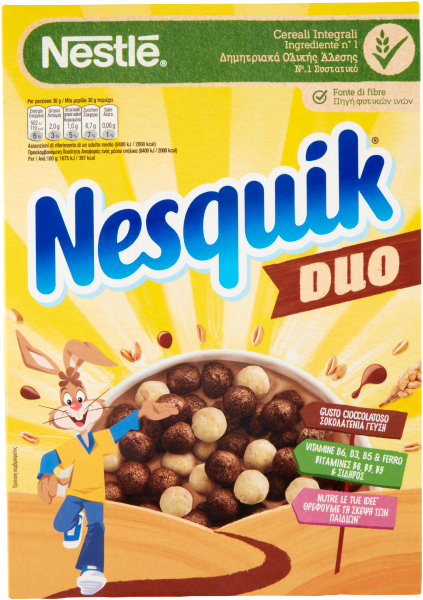 NESTLE' NESQUIK CEREALS DUO 325 GR (14 in a box)