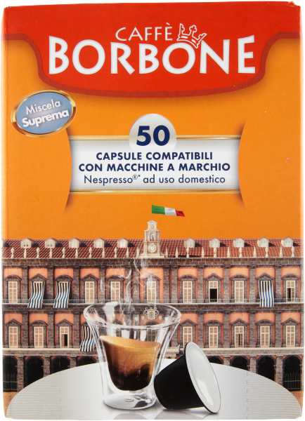 BORBONE COFFEE CAPSULES NESPRESSO SUPREMA X50 250 GR (1 in a box)