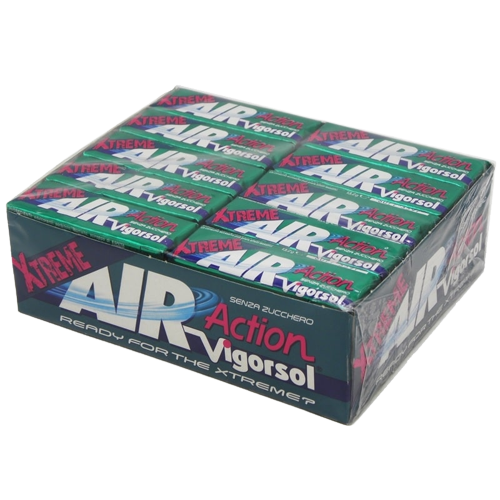 VIGORSOL CHEWING GUM AIR ACTION XTREME SUGAR FREE STICK 56 GR (40 in a box)