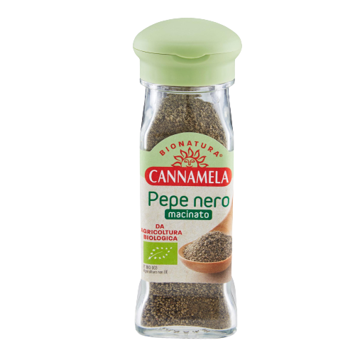 CANNAMELA ORGANIC SPICES BLACK PEPPER GROUND 50 GR (6 in a box)