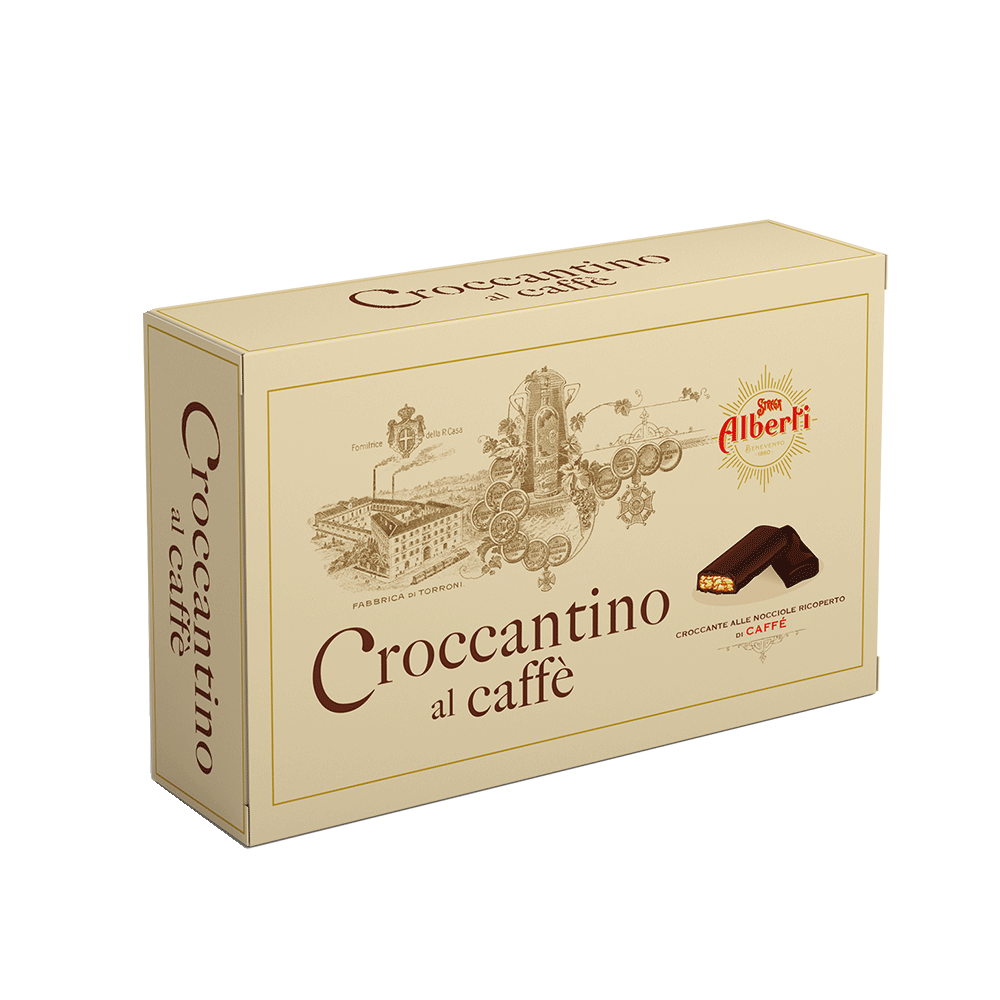 STREGA ALBERTI TORRONE CROCCANTINO COFFEE 300 GR (12 in a box)