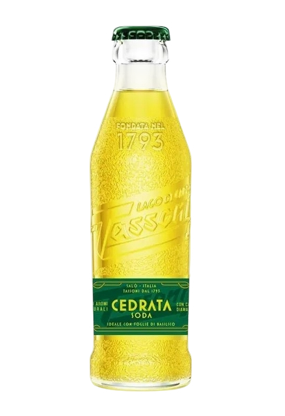 TASSONI SODA CEDRATA GLASS 18 CL X4 (6 in a box)