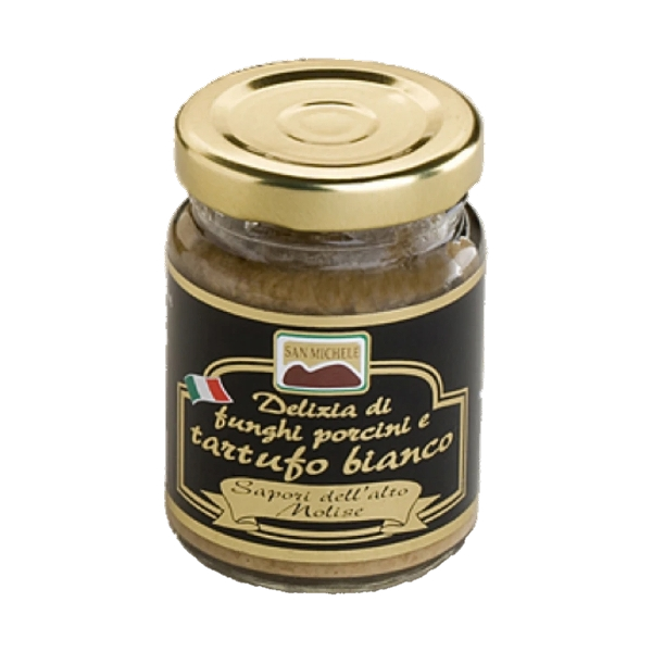 SAN MICHELE PATE' CREAM MUSHROOMS AND WHITE TRUFFLE 80 GR (6 in a box)