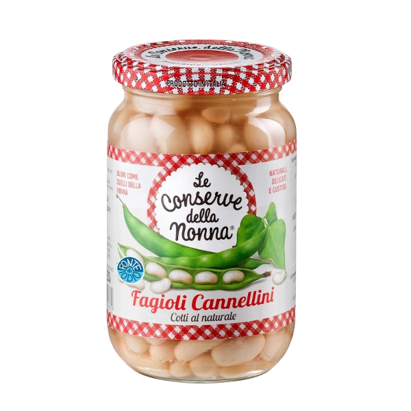 CONSERVE DELLA NONNA LEGUMES BEANS CANNELLINI IN BRINE 360 GR (12 in a box)