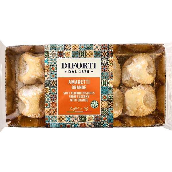 DIFORTI BISCUITS AMARETTI ORANGE 180 GR (6 in a box)