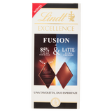 LINDT EXCELLENCE CHOCOLATE BAR FUSION 85% FIOR DI SALE & LATTE 100 GR (20 in a box)