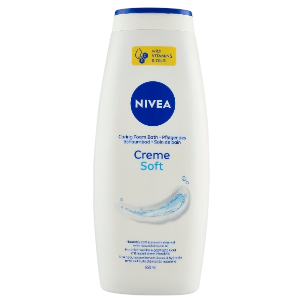 NIVEA SHOWER BATH CREAM CREME SOFT ALMOND OIL 650 ML (12 in a box)