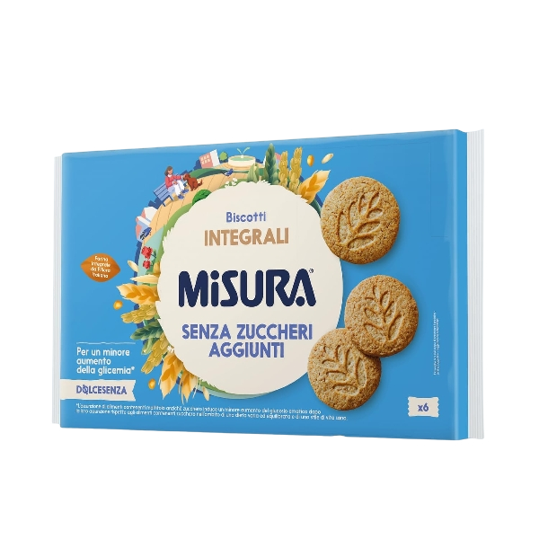 MISURA DOLCE SENZA BISCOTTI WHOLEMEAL MULTIPACK X6 280 GR (10 in a box)