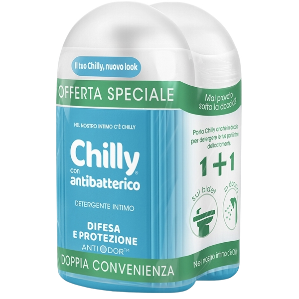 CHILLY INTIMATE WASH PH5 ANTIBACTERIAL BLUE X2 400 ML (6 in a box)