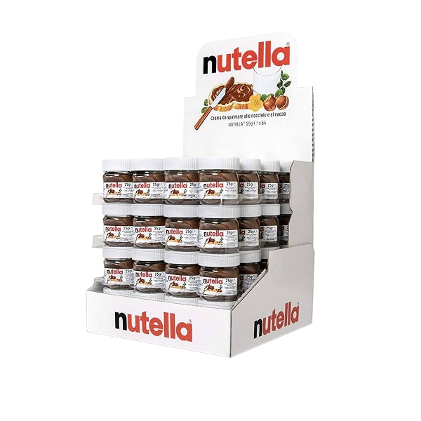 NUTELLA EXPO SPREAD HAZELNUT CREAM ORIGINAL JAR 25 GR X64 (1 in a box)