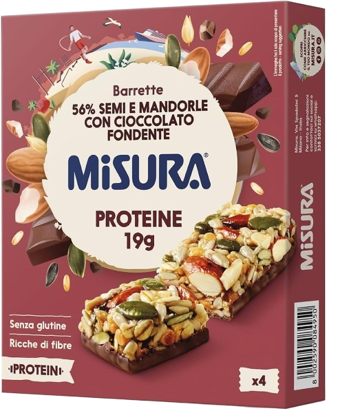 MISURA PROTEIN SNACK BARS DARK CHOCOLATE X4 120 GR (10 in a box)