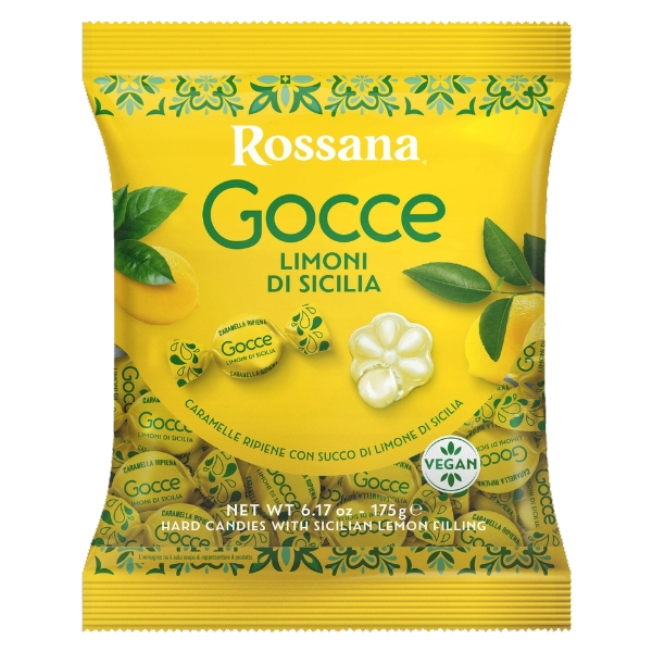 PERUGINA CANDY ROSSANA GOCCE LEMON 175 GR (18 in a box)