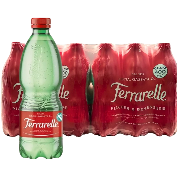 FERRARELLE CARBONATED WATER PET 500 ML (24 in a box)