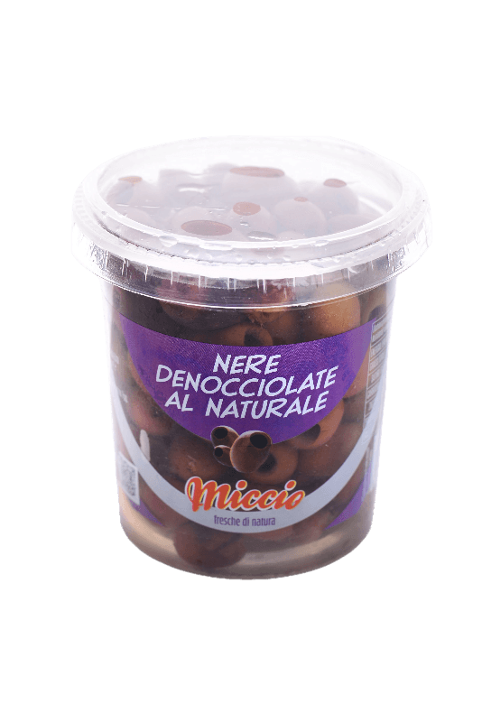 MICCIO OLIVES PITTED BLACK IN BRINE 200 GR (12 in a box)