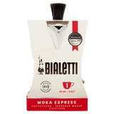 BIALETTI CAFFETTIERA MOKA EXPRESS - COFFEE MAKER MOKA 1 CUPS (6 in a box)