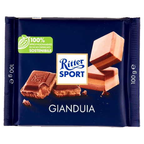 RITTER SPORT CHOCOLATE BAR GIANDUIA 100 GR (13 in a box)