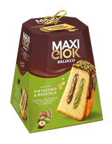 BALOCCO PANDORO MAXICIOK PISTACHIO AND HAZELNUT 800 GR (12 in a box)