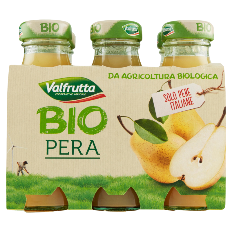 VALFRUTTA BIO FRUIT JUICE PERA GLASS 125 ML X6 (8 in a box)
