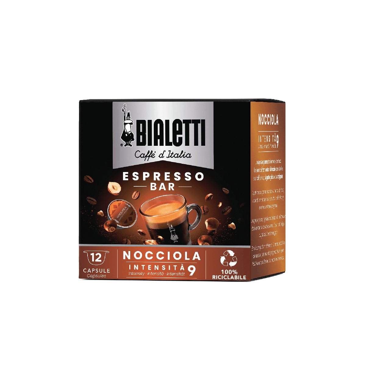 BIALETTI COFFEE CAPSULES ESPRESSO BAR NOCCIOLA X12 118 GR (8 in a box)