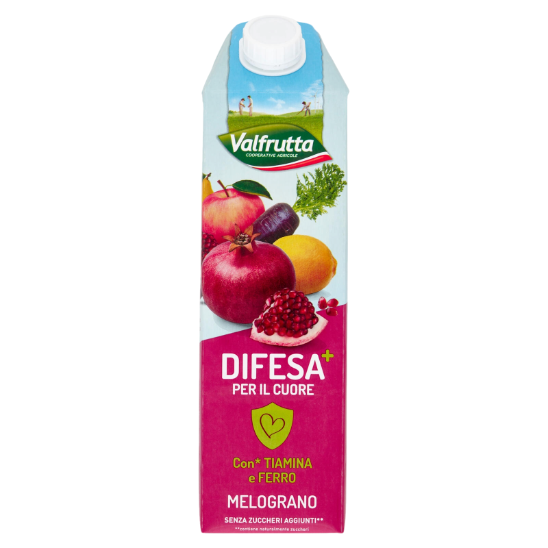 VALFRUTTA DIFESA FRUIT JUICE POMEGRANATE BRICK 1 LT (6 in a box)