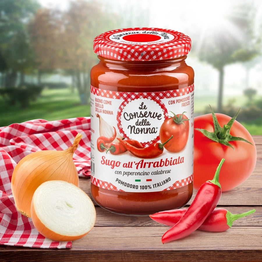 CONSERVE DELLA NONNA PASTA SAUCE ARRABBIATA 190 GR (12 in a box)