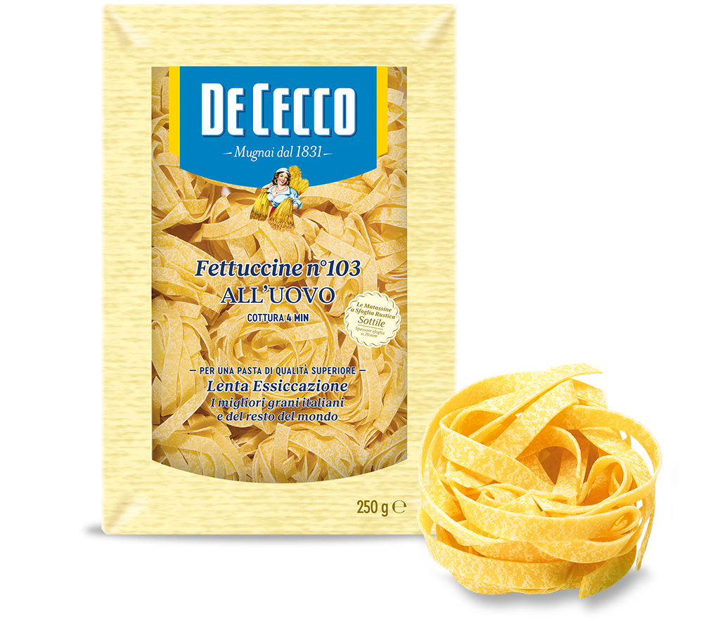 DE CECCO PASTA ALL'UOVO FETTUCCINE N.103 250 GR (12 in a box)