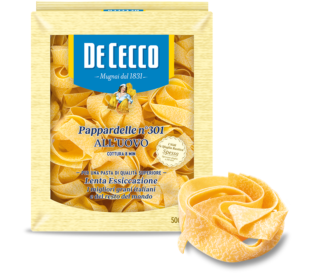 DE CECCO PASTA ALL'UOVO PAPPARDELLE N.301 500 GR (8 in a box)