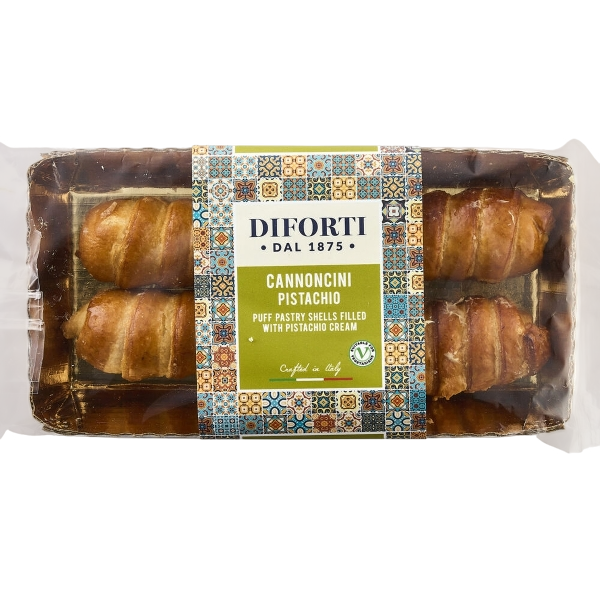 DIFORTI DESSERT CANNONCINI FILLED PISTACHIO 150 GR (6 in a box)