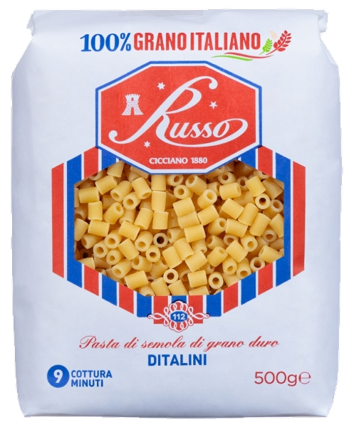 RUSSO PASTINA DI SEMOLA DITALINI 500 GR (20 in a box)