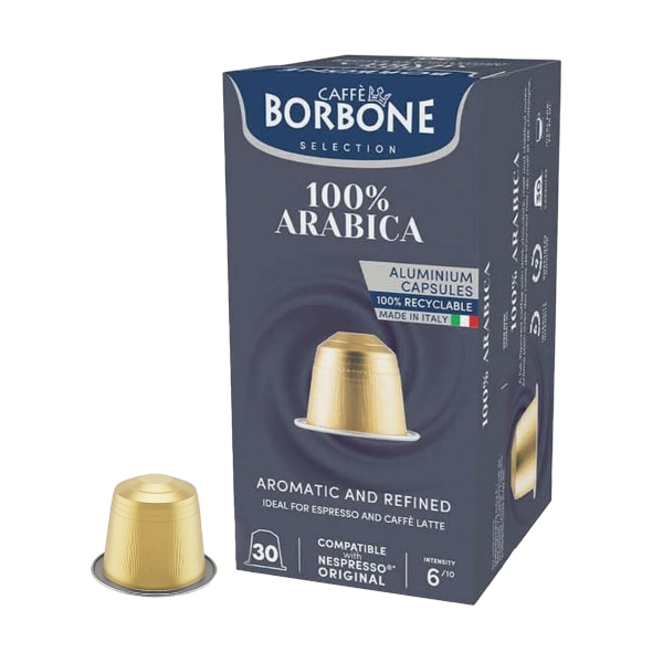 BORBONE COFFEE CAPSULES NESPRESSO 100% ARABICA X30 150 GR (3 in a box)
