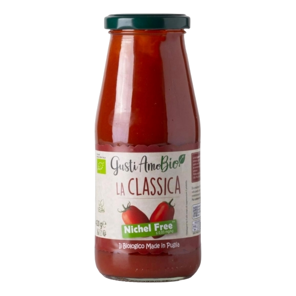 BIO GUSTIAMO PASSATA DI POMODORO LA CLASSICA NICHEL FREE 420 GR (6 in a box)