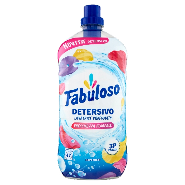 FABULOSO LAUNDRY DETERGENT COLOR FRESCHEZZA FLOREALE 47 WASHES 1.9 LT (6 in a box)