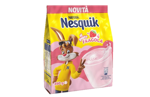 NESTLE' NESQUIK WATER-SOLUBLE INSTANT STRAWBERRY DRINK 350 GR (14 in a box)