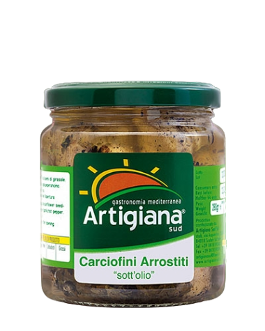 ARTIGIANA SUD ARTICHOKES ROASTED IN OIL 280 GR (9 in a box)