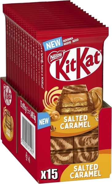 KIT KAT CHOCOLATE BAR SALTED CARAMEL 99 GR (15 in a box)