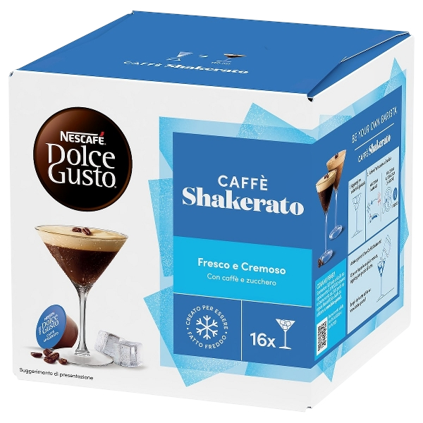 NESCAFE' COFFEE CAPSULES DOLCE GUSTO SHAKERATO X16 152 GR (3 in a box)